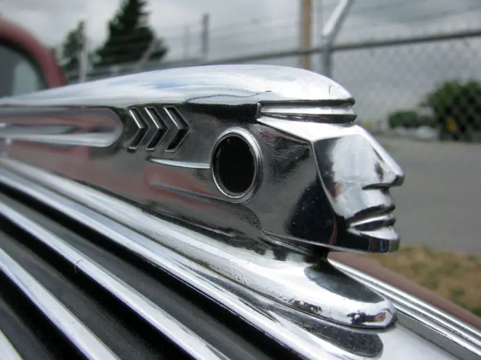 Image of Hood Ornament from a 1937 Pontiac