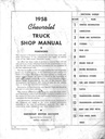 1958 Chevrolet Truck Factory Repair Maintenance Shop Service Manual