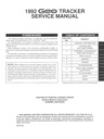 1992 Geo Tracker Shop Maintenance Repair Service Manual
