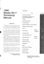 1986 Mazda RX-7 Workshop Shop Service Repair Manual w/Wiring Diagrams