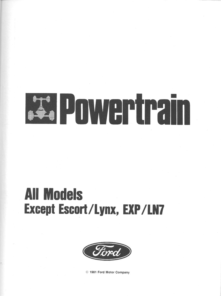 1982 Ford Mustang Mercury Capri Thunderbird Factory OEM Shop Repair Maintenance Service Manual 2 Vol. Set