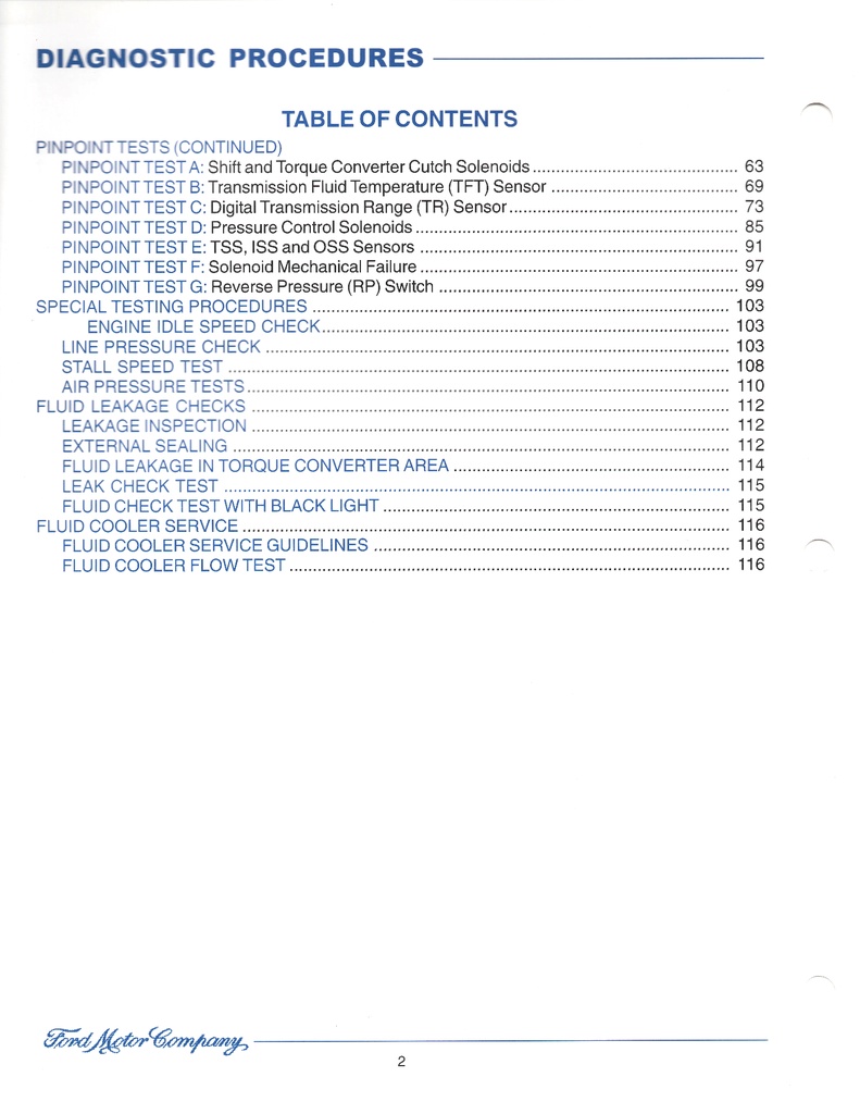 1997-2011 Ford 5R55N 5R55S 5R55W Automatic Transmission Reference Manual