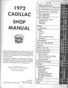1972 Cadillac Shop Service Repair Manual