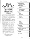 1980 Cadillac Shop Service Repair Manual