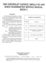 1995 Chevrolet Caprice Impala SS Buick Roadmaster Factory OEM Shop Service Repair Manual