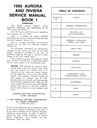 1995 Oldsmobile Aurora Buick Riviera G Platform OEM Shop Service Repair Manual 2 Vol Set