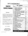 1972 Oldsmobile Full Line Factory OEM Chassis Shop Service Repair Manual