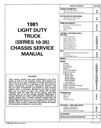 1981 Chevrolet Light Duty C/K Truck Series 10–35 Shop Maintenance Repair Service Manual (Pickup, Suburban, Blazer, G Van, P Van, Motorhome)