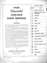 1960 Chevrolet Corvair Factory OEM Shop Service Repair Manual