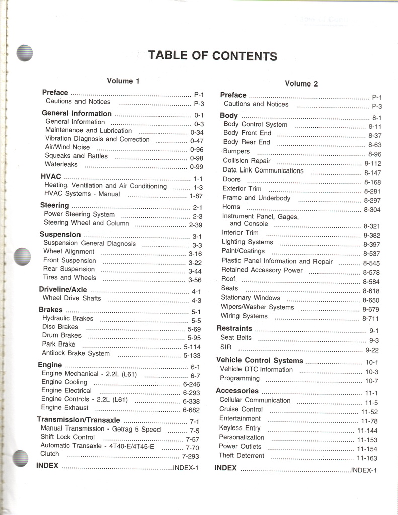 2004 Chevrolet Cavalier Pontiac Sunfire Shop Repair Maintenance Service Manual 2 Vol. Set
