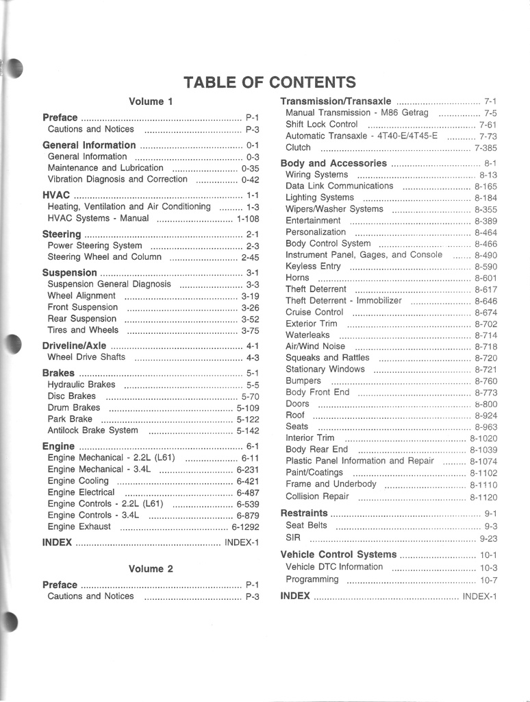 2003 Pontiac/Oldsmobile Grand Am/Alero Shop Repair Maintenance Service Manual 2 Vol. Set