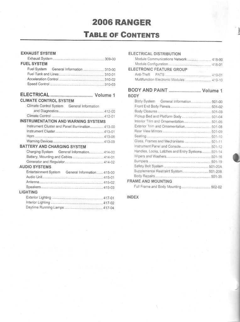 2006 Ford Ranger Pickup Truck Original OEM Factory Shop Repair Maintenance Service Manual Complete 2 Vol. Set