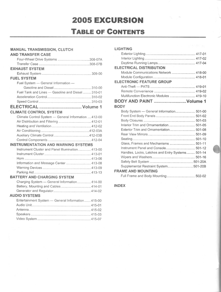 2005 Ford Excursion Shop Service Repair Manual 2 Vol Set