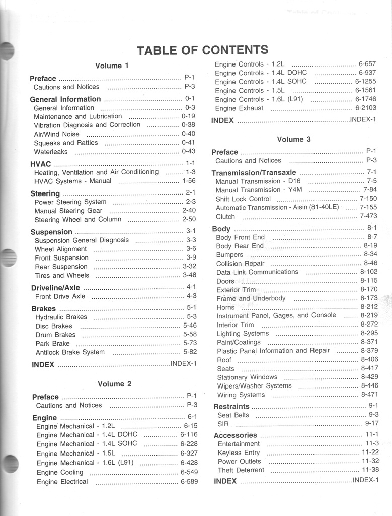 2004 Chevrolet Aveop Shop Repair Maintenance Service Manual 3 Vol. Set