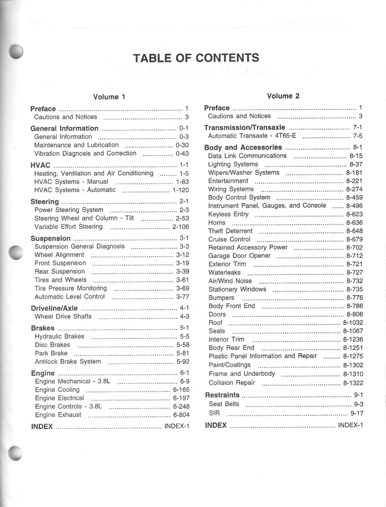 2000 Buick Le Sabre Shop Repair Maintenance Service Manual 2 Vol. Set