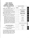 1992 Buick Park Avenue OEM Shop Service Repair Manual