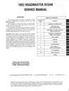 1992 Buick Roadmaster Preliminary OEM Shop Service Repair Manual