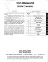 1992 Buick Roadmaster OEM Shop Service Repair Manual