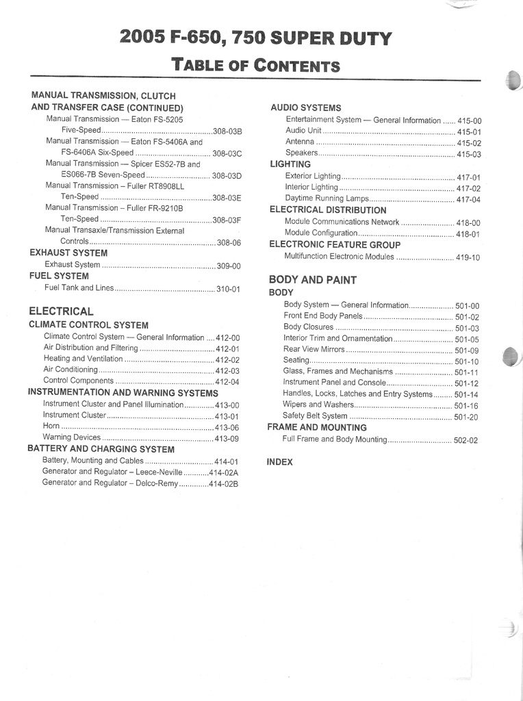 2005 Ford F-650 and F-750 Super Duty Truck Original OEM Factory Shop Service Repair Workshop Manual