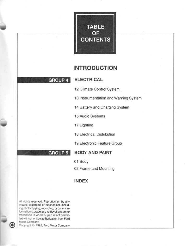 1999 Ford Lincoln Town Car Original OEM Factory Shop Repair Service Manual 2 Vol Set