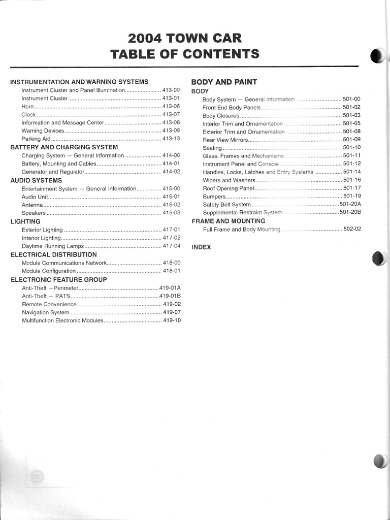 2005 Ford Lincoln Town Car Original OEM Factory Shop Repair Service Workshop Manual