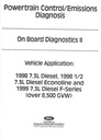 1998 Ford 7.3L Diesel Powertrain Control/Emissions Diagnosis Original OEM Factory Service Manual