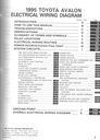 1995 Toyota Avalon OEM Shop Service Repair Electrical Wiring Diagram Manual
