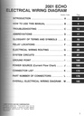 2001 Toyota Echo OEM Shop Service Repair Electrical Wiring Diagram Manual