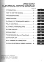 2002 Toyota Echo OEM Shop Service Repair Electrical Wiring Diagram Manual
