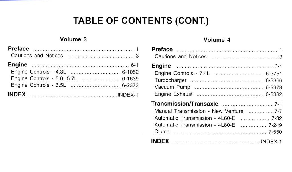 1998 Chevrolet/GMC C/K Truck Shop Repair Maintenance Service Manual 4 Vol. Set—Silverado, Sierra, Yukon, Tahoe, Suburban