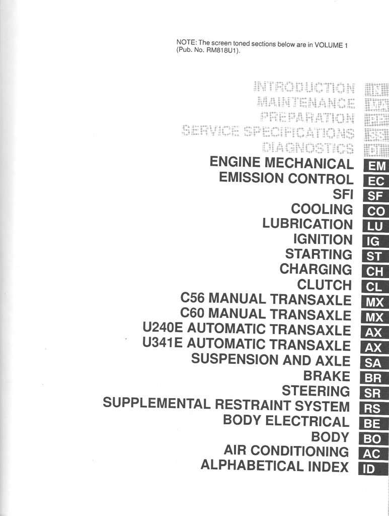 2001 Toyota Celica OEM Shop Service Repair Manual 2 Vol Set