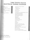 1986 Toyota Celica OEM Shop Service Repair Electrical Wiring Diagram Manual