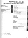 1987 Toyota Celica OEM Shop Service Repair Electrical Wiring Diagram Manual