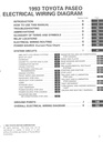 1993 Toyota Paseo OEM Shop Service Repair Electrical Wiring Diagram Manual
