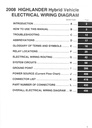 2008 Toyota Highlander Hybrid OEM Shop Service Repair Electrical Wiring Diagram Manual