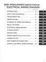 2009 Toyota Highlander Hybrid OEM Shop Service Repair Electrical Wiring Diagram Manual