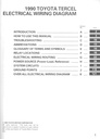 1990 Toyota Tercel OEM Shop Service Repair Electrical Wiring Diagram Manual