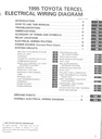 1995 Toyota Tercel OEM Shop Service Repair Electrical Wiring Diagram Manual