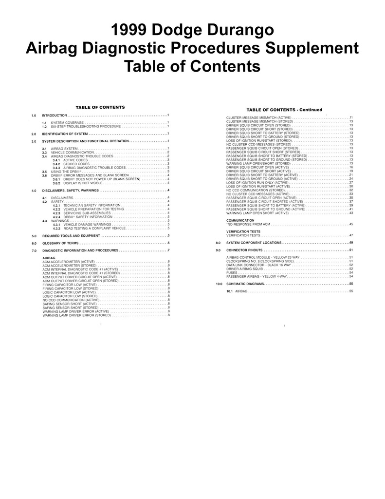 1999 Dodge Durango Shop Repair Maintenance Diagnostic Service Manual 5 Vol. Set