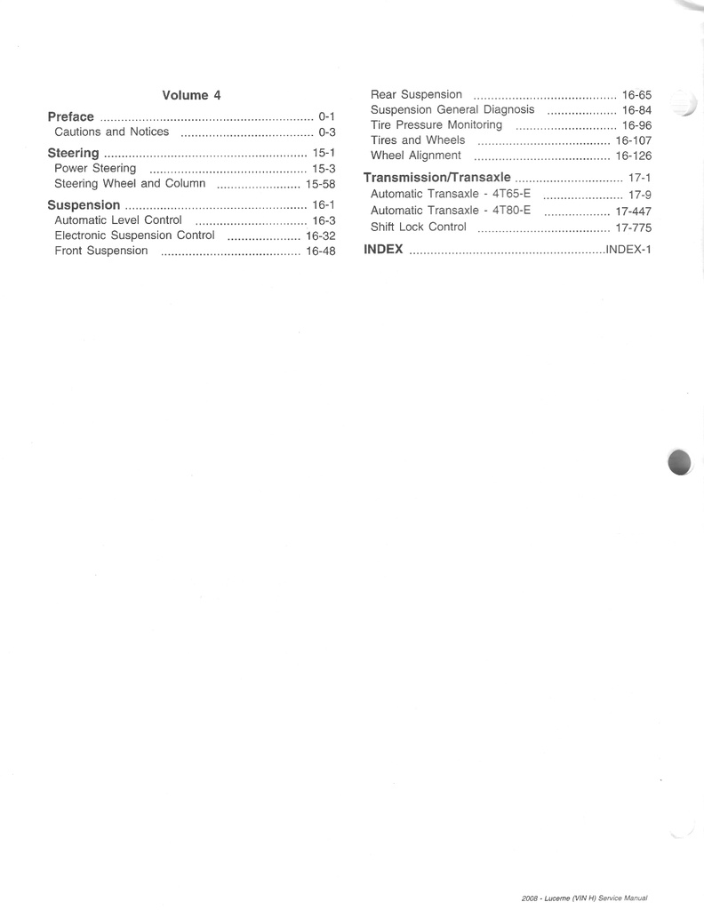 2008 Buick Lucerne Shop Service Repair Manual 4 Vol Set
