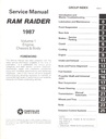 1987 Dodge Ram Raider Shop Maintenance Repair Service & Electrical Manual 2 Vol. Set