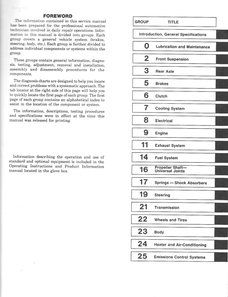 1987 Dodge Ram Full-Size RWD B150 B250 B350 Van/Wagon Shop Maintenance Repair Service Manual