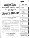 1966 Dodge Low Cab Forward and Tilt Cab Shop Repair Service Manual