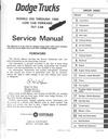 1967 Dodge Low Cab Forward and Tilt Cab Shop Repair Service Manual