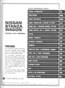 1986 Nissan Stanza Wagon 4WD Shop Repair Service Manual Supplement