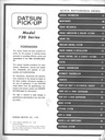 1983 Nissan/Datsun Pickup Shop Repair Service Manual