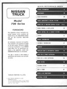 1986 Nissan Pickup Z24 Electro Injection Shop Repair Service Manual Supplement