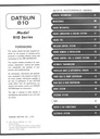 1981 Datsun 810 Diesel Shop Repair Service Manual