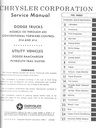 1980 Dodge 150–400 Trucks and Ramcharger and Plymouth Trail Duster SUVs 2WD and 4WD Shop Maintenance Repair Service Manual