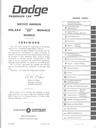 1965 Dodge Polara Custom Eight Eighty 880 Monaco Shop Maintenance Repair Service Manual